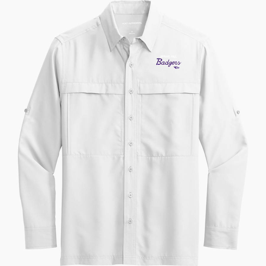 Spring Hill Badgers <span class="pdp-name-mascot">Spring Hill Badgers</span> Port Authority Men's UV Daybreak Long-Sleeve Shirt