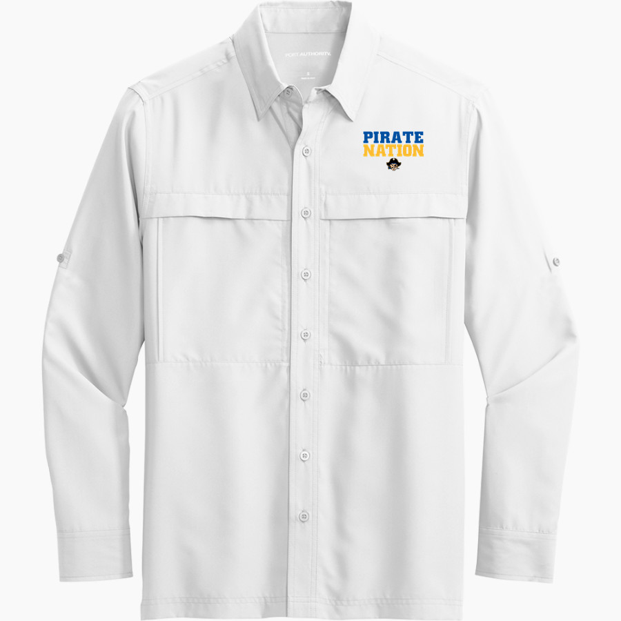 GENOA HUGO HIGH SCHOOL PIRATES Port Authority Men's UV Daybreak Long-Sleeve Shirt