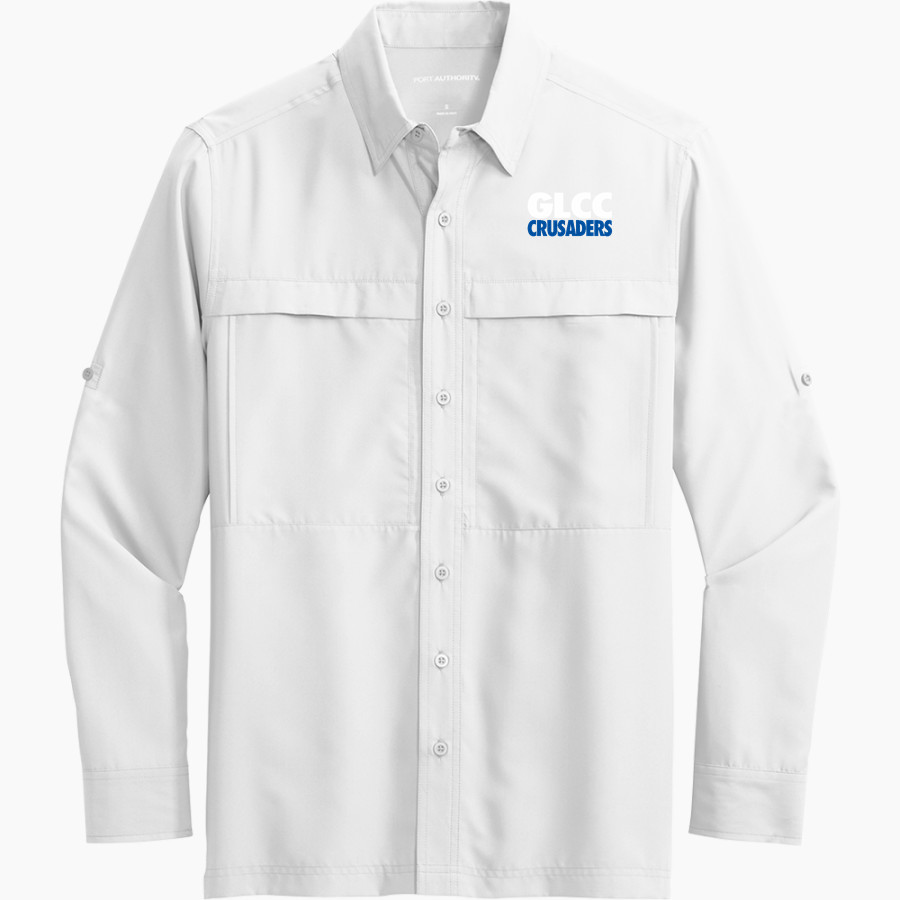 GLCC Crusaders <span class="pdp-name-mascot">Great Lakes Christian College Crusaders</span> Port Authority Men's UV Daybreak Long-Sleeve Shirt