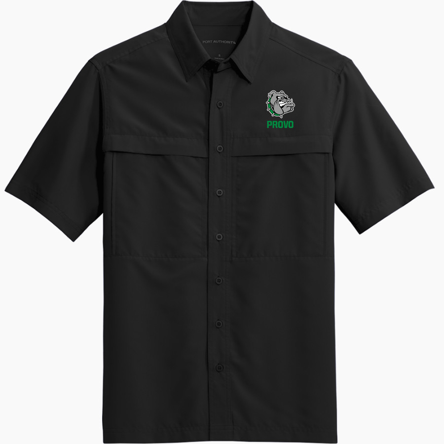 PROVO HIGH SCHOOL BULLDOGS <span class="pdp-name-mascot">PROVO BULLDOGS</span> Port Authority Men's UV Daybreak Short-Sleeve Shirt