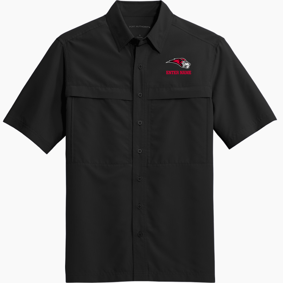 Bryn Athyn College The Official Store of the Lions <span class="pdp-name-mascot">Bryn Athyn College Lions</span> Port Authority Men's UV Daybreak Short-Sleeve Shirt