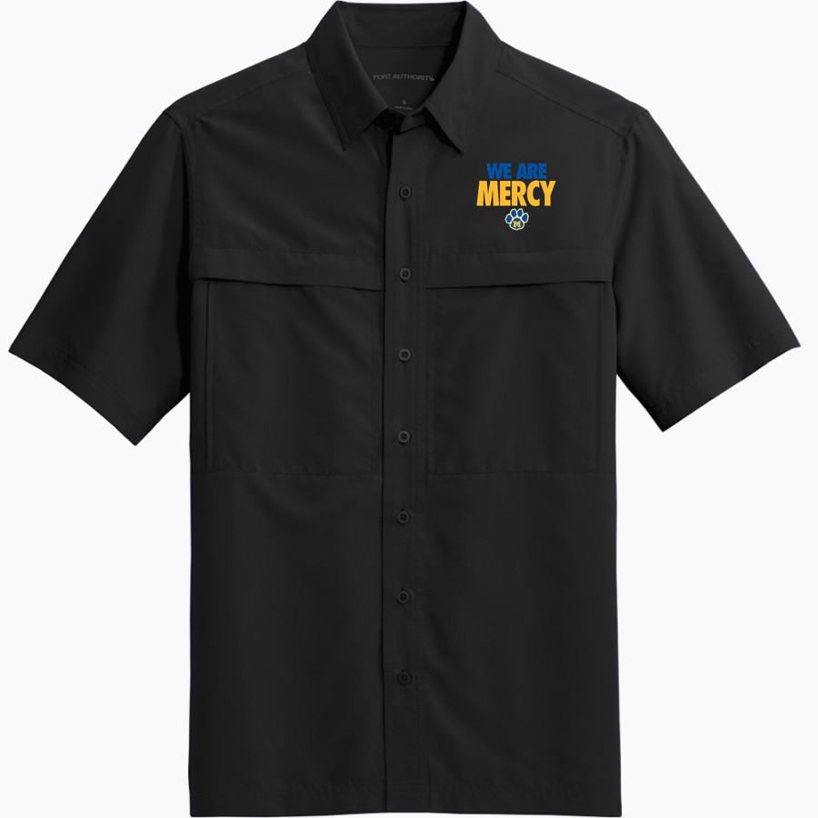 Mercy High School Tigers Online Store <span class="pdp-name-mascot">Mercy Tigers</span> Port Authority Men's UV Daybreak Short-Sleeve Shirt