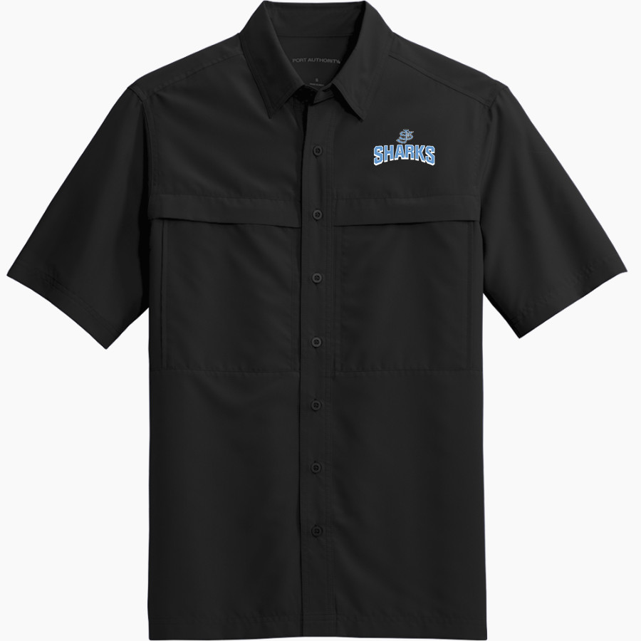 St. James Sharks <span class="pdp-name-mascot">St. James Sharks</span> Port Authority Men's UV Daybreak Short-Sleeve Shirt