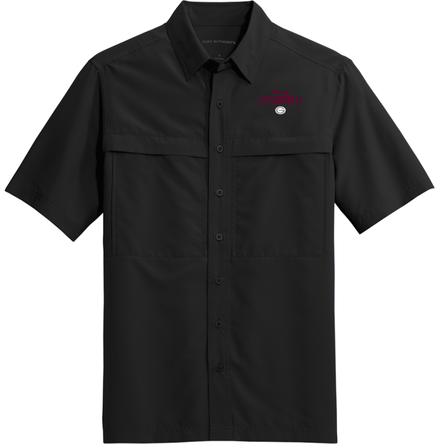 Gloversville High School <span class="pdp-name-mascot">Gloversville Dragon Huskies</span> Port Authority Men's UV Daybreak Short-Sleeve Shirt