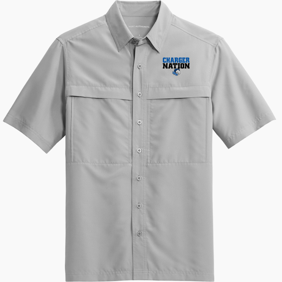 UAH Chargers <span class="pdp-name-mascot">University of Alabama Chargers</span> Port Authority Men's UV Daybreak Short-Sleeve Shirt