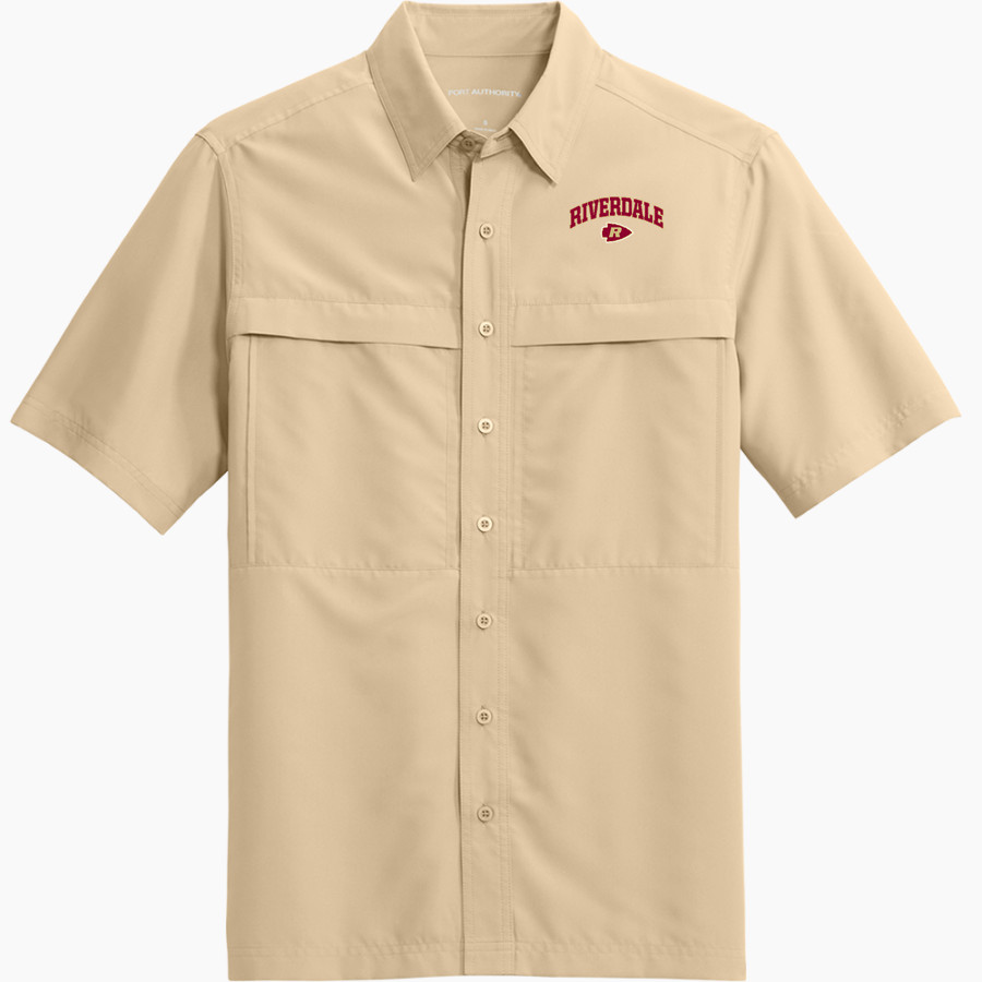 Riverdale Warriors Port Authority Men's UV Daybreak Short-Sleeve Shirt