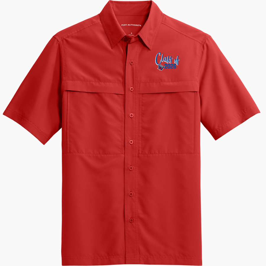 RIVERSIDE HIGH SCHOOL VIKINGS Port Authority Men's UV Daybreak Short-Sleeve Shirt