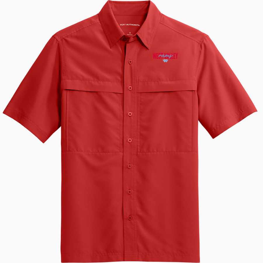 West Valley Rams Online Store <span class="pdp-name-mascot">West Valley Rams</span> Port Authority Men's UV Daybreak Short-Sleeve Shirt