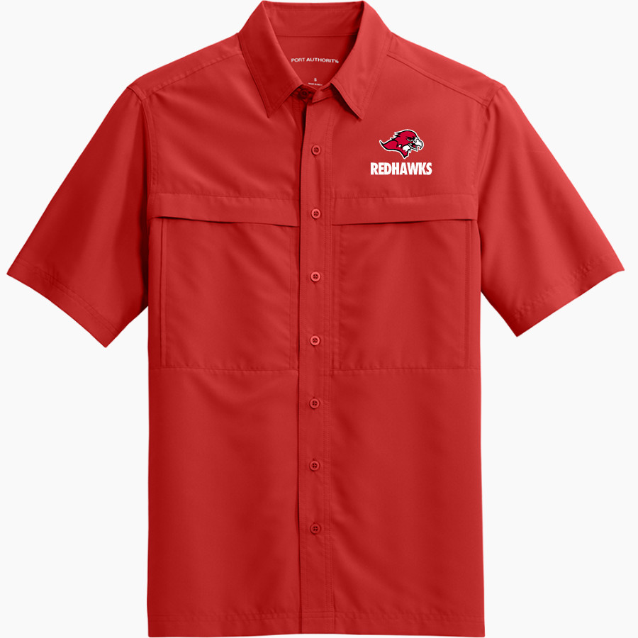 Benedictine University Mesa Redhawks <span class="pdp-name-mascot">Benedictine University Redhawks</span> Port Authority Men's UV Daybreak Short-Sleeve Shirt