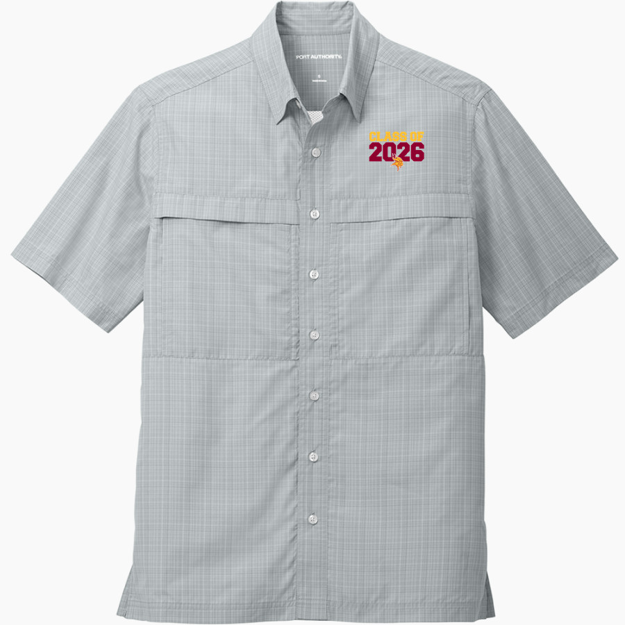 VOORHEES VIKINGS official sideline store <span class="pdp-name-mascot">VOORHEES VIKINGS</span> Port Authority Men's UV Daybreak Short-Sleeve Shirt