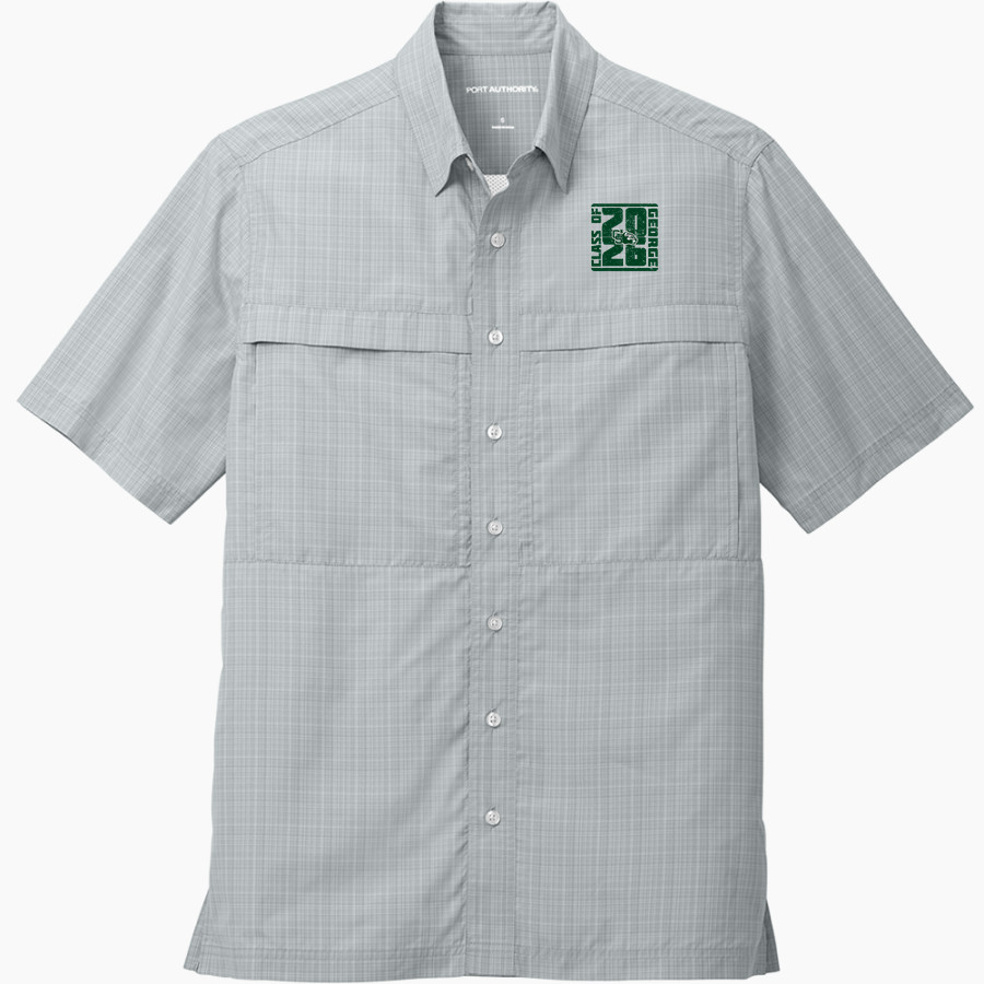 GEORGE SCHOOL Cougars official sideline store Port Authority Men's UV Daybreak Short-Sleeve Shirt