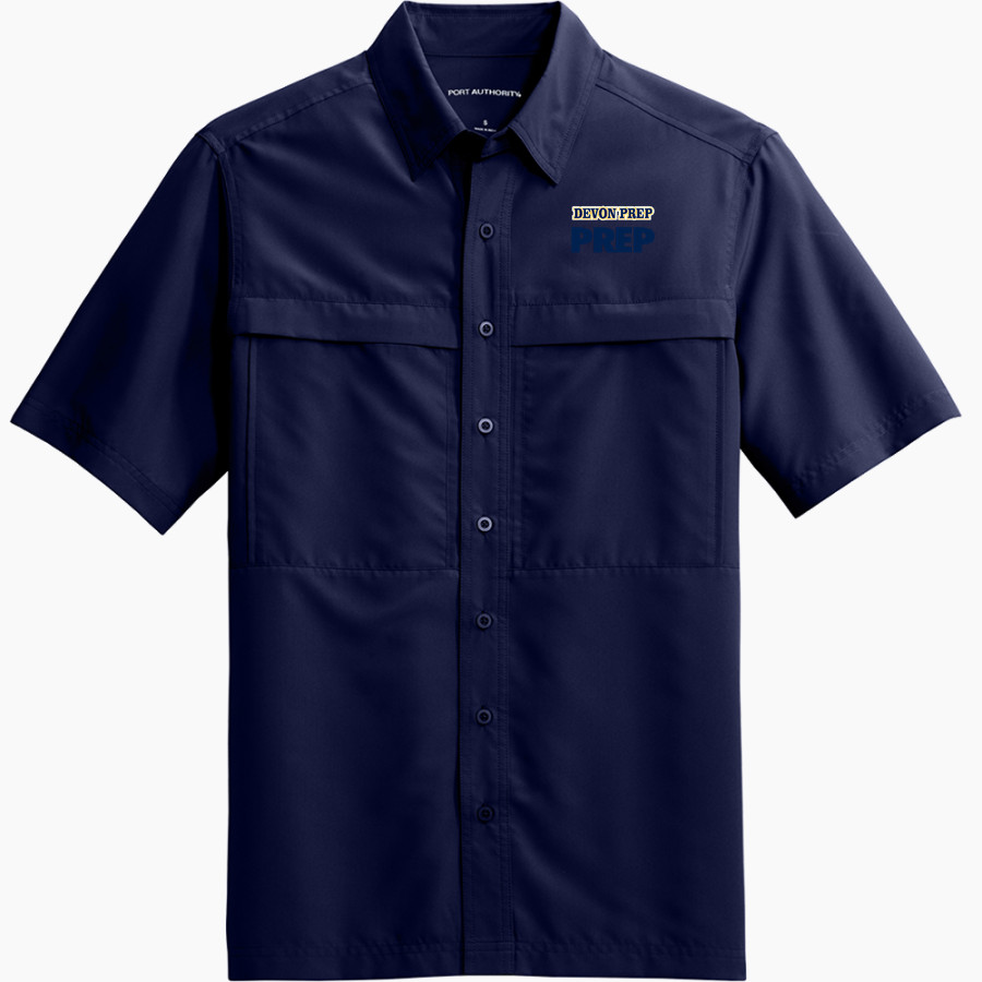 Devon Prep <span class="pdp-name-mascot">Devon Tide</span> Port Authority Men's UV Daybreak Short-Sleeve Shirt