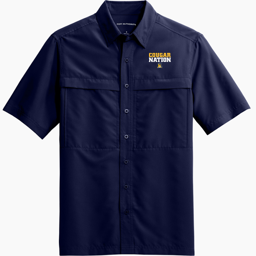 Goldsboro Cougars <span class="pdp-name-mascot">Goldsboro Cougars</span> Port Authority Men's UV Daybreak Short-Sleeve Shirt