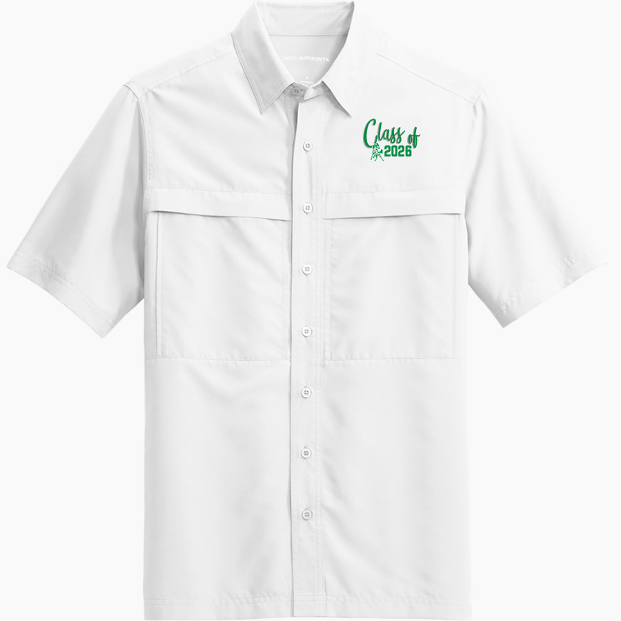 MORIARTY HIGH SCHOOL PINTOS Port Authority Men's UV Daybreak Short-Sleeve Shirt