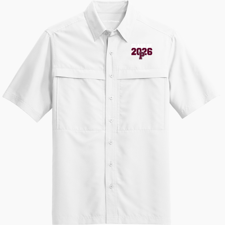 PERRY HIGH SCHOOL MAROONS <span class="pdp-name-mascot">PERRY MAROONS</span> Port Authority Men's UV Daybreak Short-Sleeve Shirt