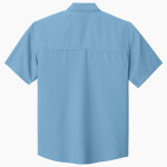 Chesapeake Alternative Sharks Port Authority Men's Short Sleeve UV Dockside Shirt Back Thumbnail