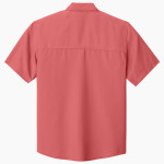 Maple Grove Crimson <span class="pdp-name-mascot">Maple Grove Crimson</span> Port Authority Men's Short Sleeve UV Dockside Shirt Back Thumbnail