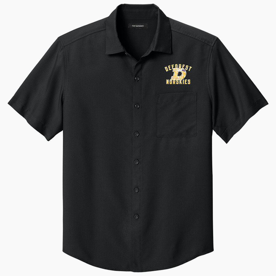 DEFOREST HIGH SCHOOL NORSKIES Port Authority Men's Short Sleeve UV Dockside Shirt