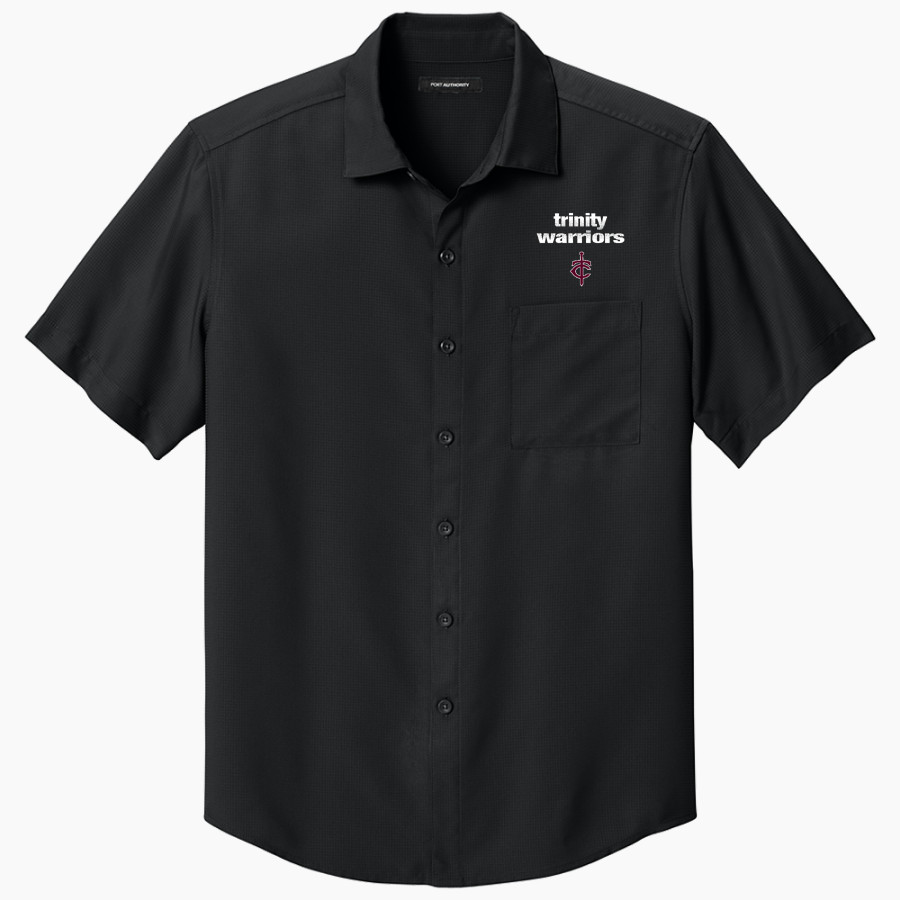 Trinity Warriors <span class="pdp-name-mascot">Trinity Christian Warriors</span> Port Authority Men's Short Sleeve UV Dockside Shirt