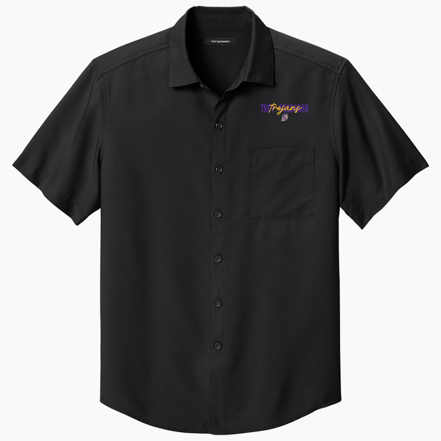 TROY-BUCHANAN HIGH SCHOOL TROJANS <span class="pdp-name-mascot">TROY - BUCHANAN TROJANS</span> Port Authority Men's Short Sleeve UV Dockside Shirt