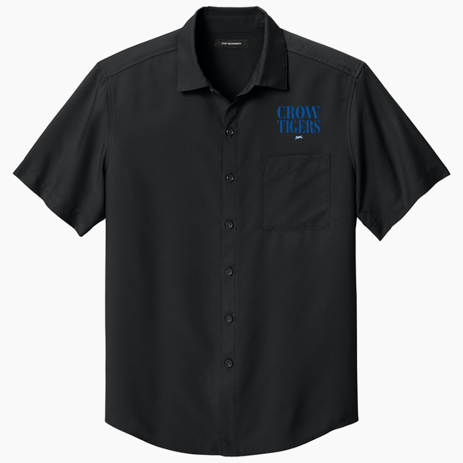 Crow Tigers <span class="pdp-name-mascot">Crow Middle School Tigers</span> Port Authority Men's Short Sleeve UV Dockside Shirt