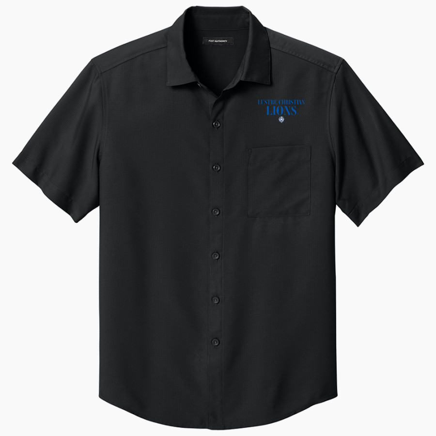 LUSTRE CHRISTIAN HIGH SCHOOL LIONS <span class="pdp-name-mascot">LUSTRE CHRISTIAN LIONS</span> Port Authority Men's Short Sleeve UV Dockside Shirt