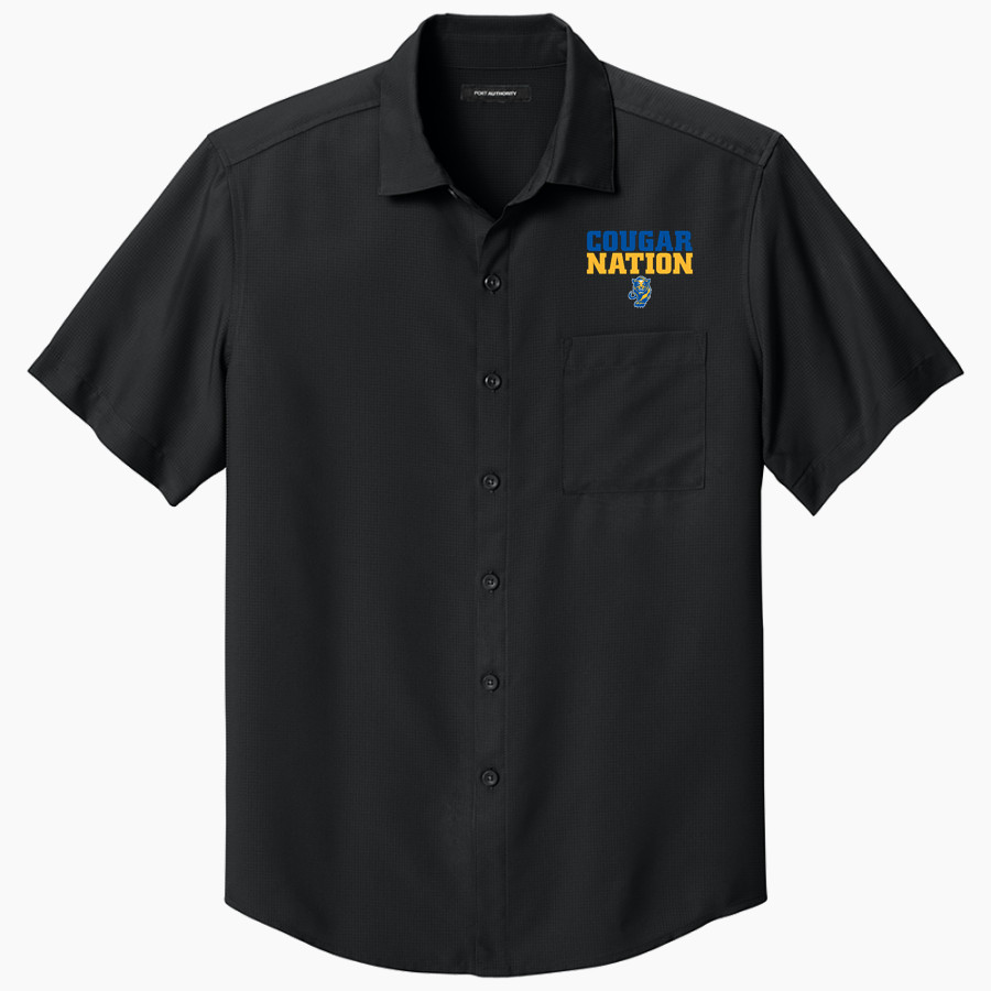 Greenfield Central Cougars Online Store <span class="pdp-name-mascot">Greenfield-Central Cougars</span> Port Authority Men's Short Sleeve UV Dockside Shirt