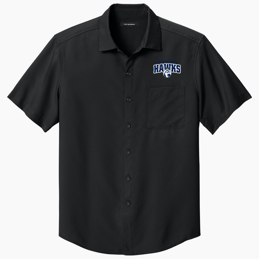Headwaters Hawks <span class="pdp-name-mascot">Headwaters School Hawks</span> Port Authority Men's Short Sleeve UV Dockside Shirt