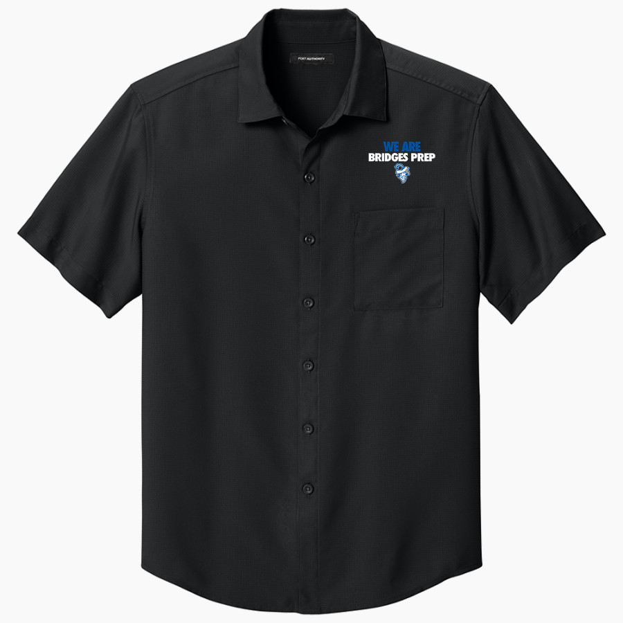 Bridges Prep Buccaneers <span class="pdp-name-mascot">Bridges Preparatory School Buccaneers</span> Port Authority Men's Short Sleeve UV Dockside Shirt
