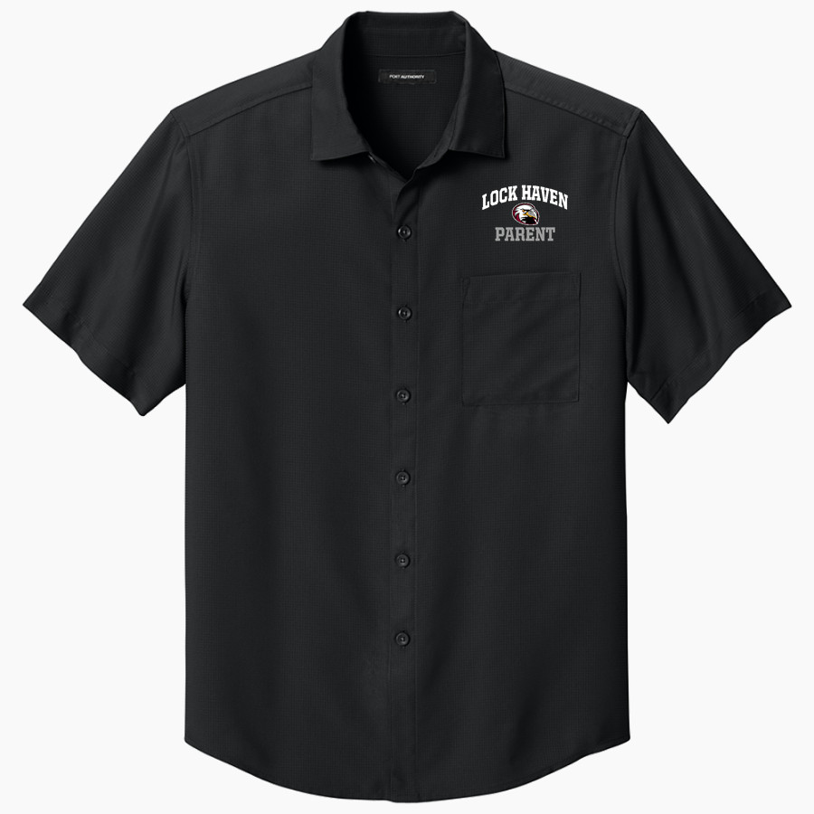 Lock Haven Bald Eagles <span class="pdp-name-mascot">Lock Haven University Bald Eagles</span> Port Authority Men's Short Sleeve UV Dockside Shirt