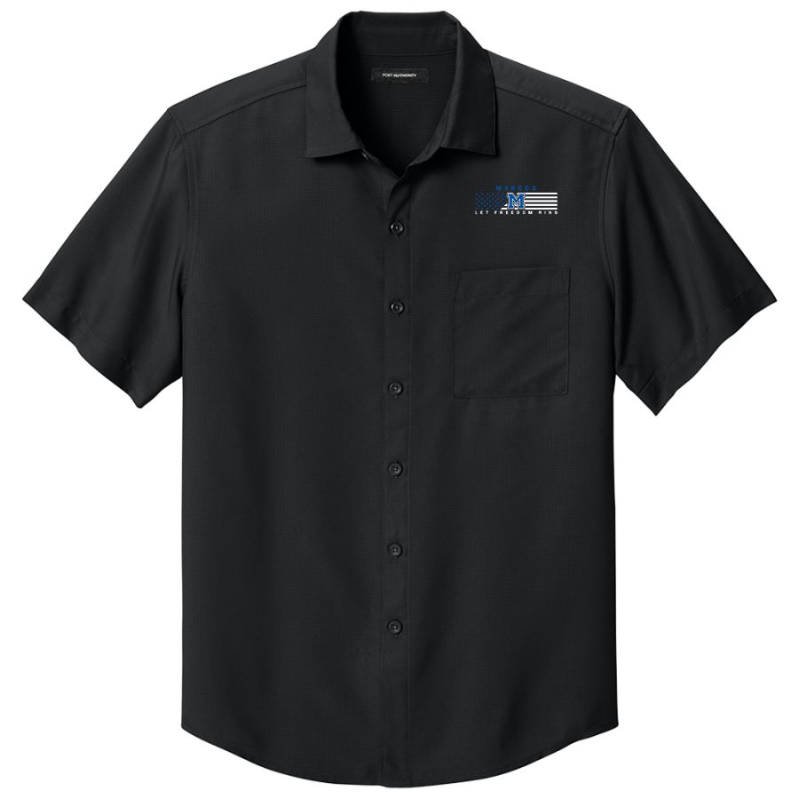 MANCOS HIGH SCHOOL BLUEJAYS <span class="pdp-name-mascot">MANCOS BLUEJAYS</span> Port Authority Men's Short Sleeve UV Dockside Shirt