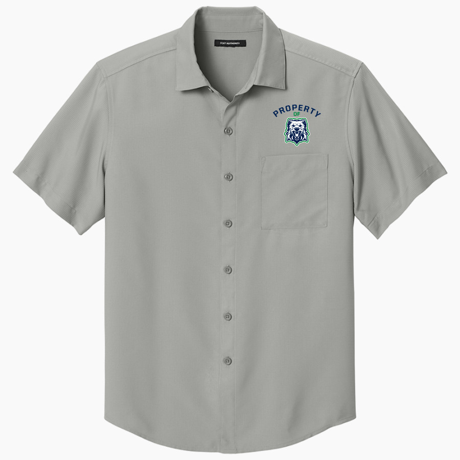 St. Patrick's Academy Wolfhounds <span class="pdp-name-mascot">Great Falls Central Catholic H S Mustangs</span> Port Authority Men's Short Sleeve UV Dockside Shirt