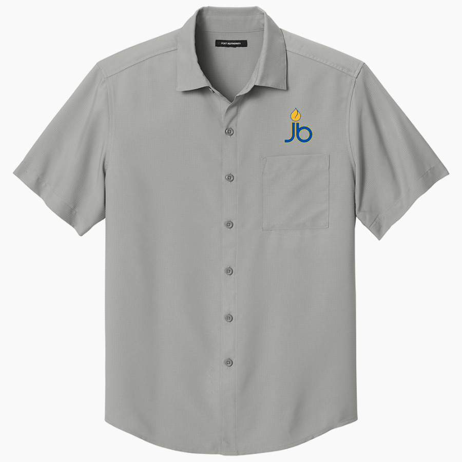 BURROUGHS BOMBERS <span class="pdp-name-mascot">JOHN BURROUGHS BOMBERS</span> Port Authority Men's Short Sleeve UV Dockside Shirt