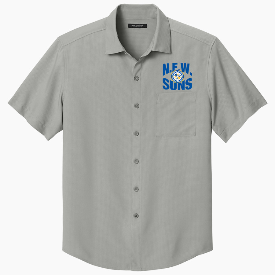 N.E.W. School of Innovation Port Authority Men's Short Sleeve UV Dockside Shirt
