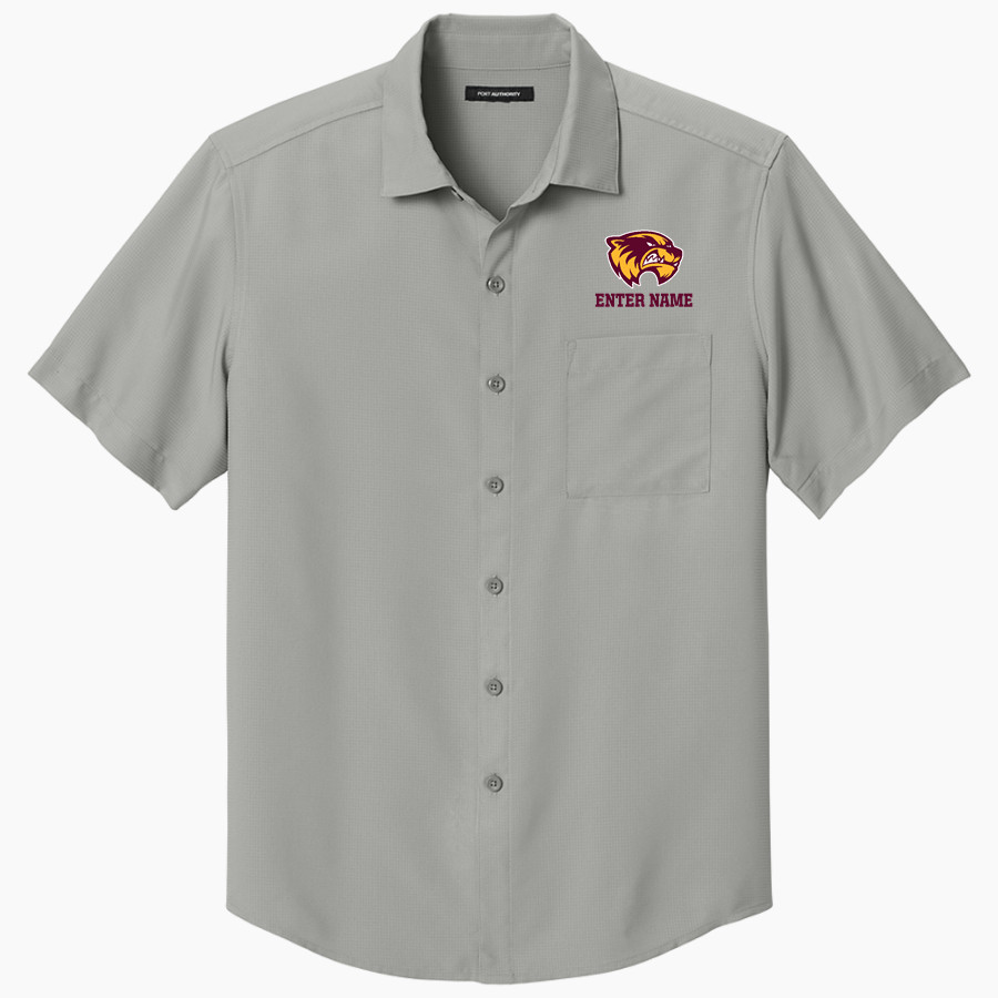 Au Gres-Sims HIGH SCHOOL WOLVERINES <span class="pdp-name-mascot">AU GRES - SIMS WOLVERINES</span> Port Authority Men's Short Sleeve UV Dockside Shirt