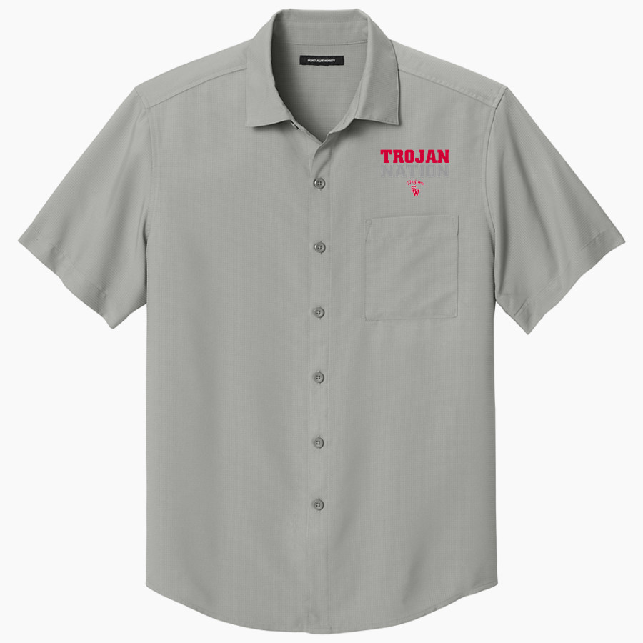 SOUTHWESTERN HIGH SCHOOL TROJANS <span class="pdp-name-mascot">SOUTHWESTERN TROJANS</span> Port Authority Men's Short Sleeve UV Dockside Shirt