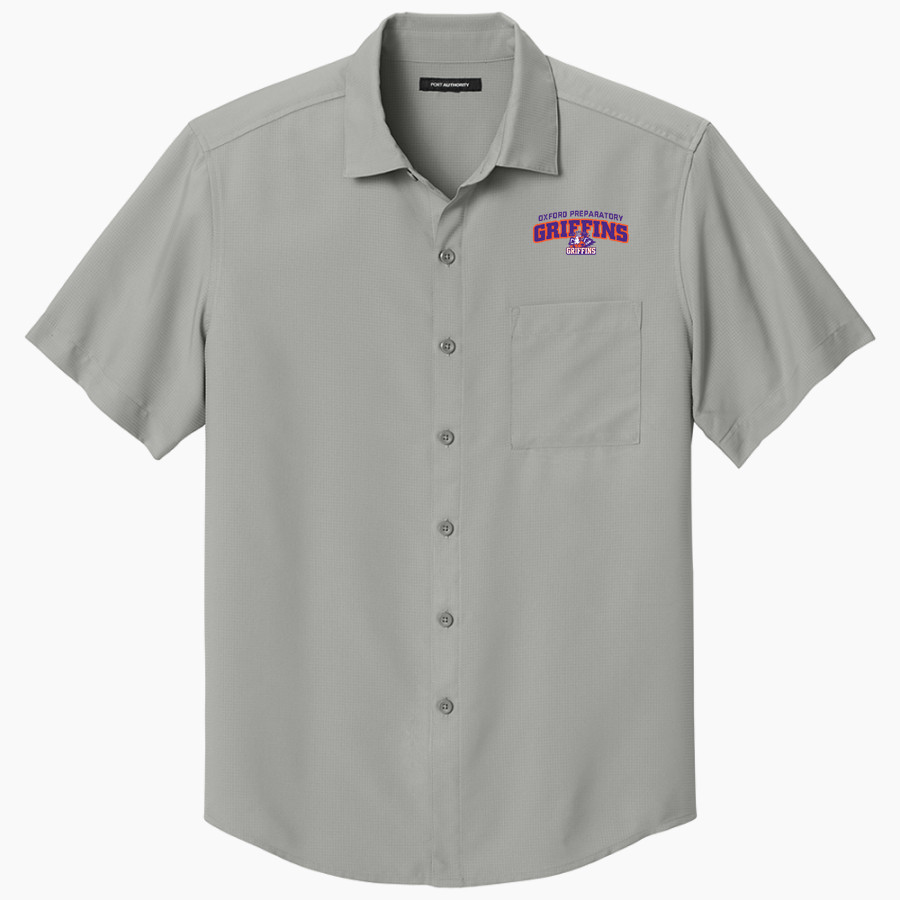 OXFORD PREPARATORY GRIFFINS <span class="pdp-name-mascot">OXFORD PREPRATORY ACADEMY GRIFFINS</span> Port Authority Men's Short Sleeve UV Dockside Shirt