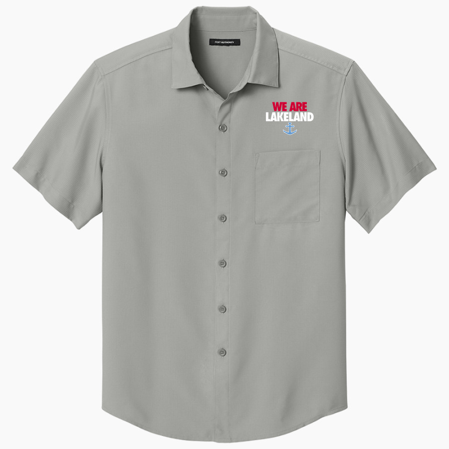 LAKELAND HIGH SCHOOL LAKERS <span class="pdp-name-mascot">LAKELAND LAKERS</span> Port Authority Men's Short Sleeve UV Dockside Shirt
