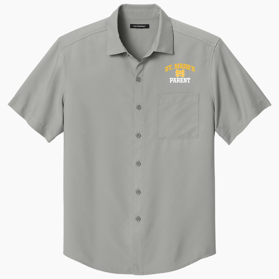 ST. MARK'S SCHOOL OF TEXAS LIONS <span class="pdp-name-mascot">ST. MARK'S LIONS</span> Port Authority Men's Short Sleeve UV Dockside Shirt