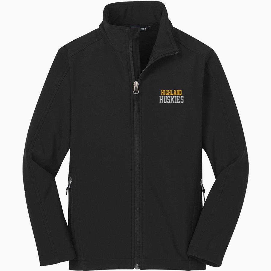 HIGHLAND HIGH SCHOOL HUSKIES Port Authority Youth Core Soft Shell Jacket