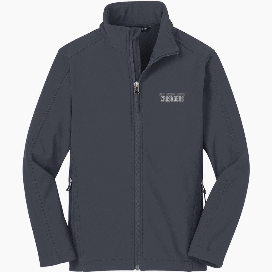 Grace Christian Academy Crusaders <span class="pdp-name-mascot">Grace Christian Academy Crusaders</span> Port Authority Youth Core Soft Shell Jacket