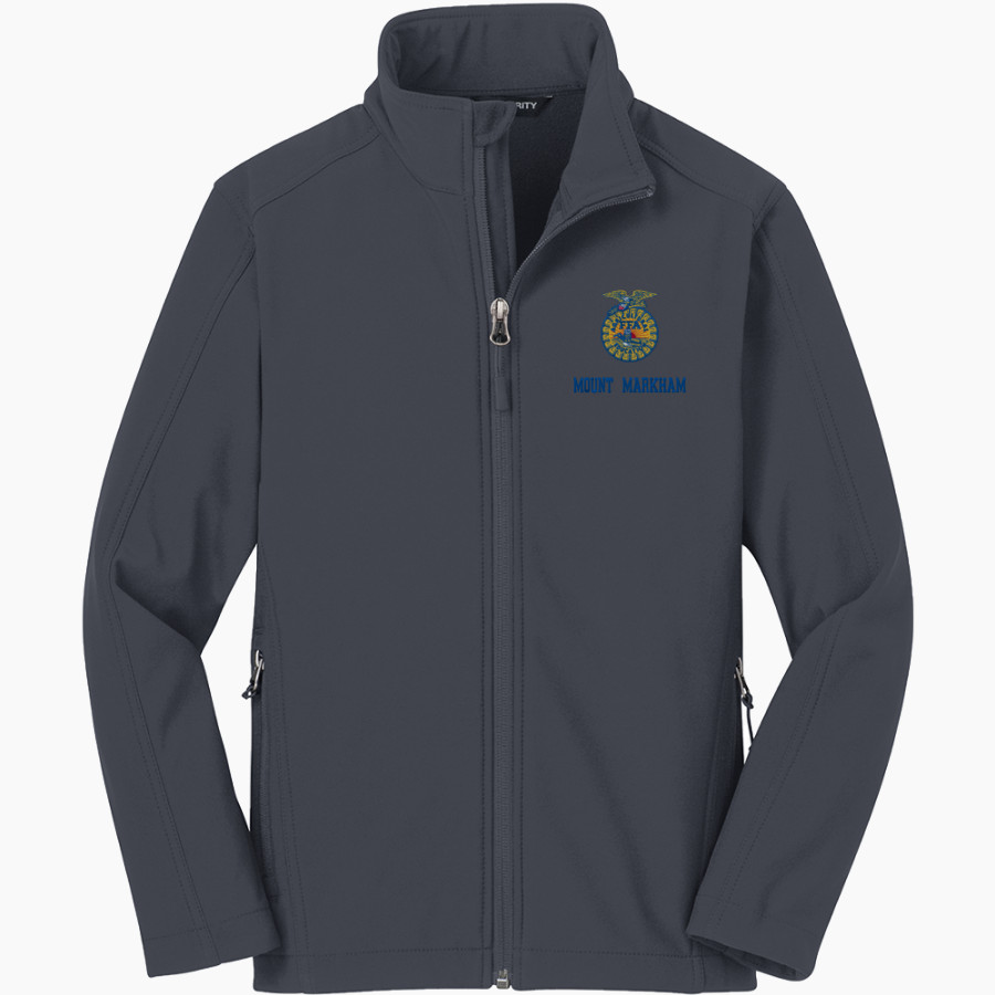 MOUNT MARKHAM HIGH SCHOOL MUSTANGS <span class="pdp-name-mascot">MOUNT MARKHAM MUSTANGS</span> Port Authority Youth Core Soft Shell Jacket