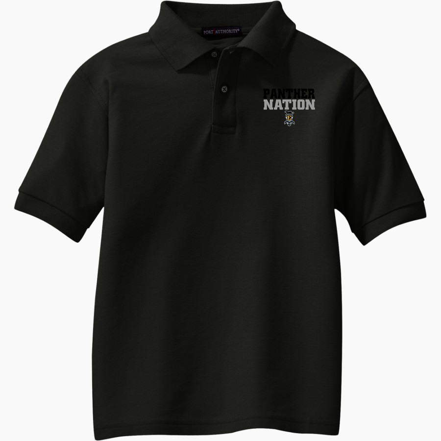 EISENHOWER HIGH SCHOOL PANTHERS <span class="pdp-name-mascot">EISENHOWER PANTHERS</span> Port Authority Youth Silk Touch Polo