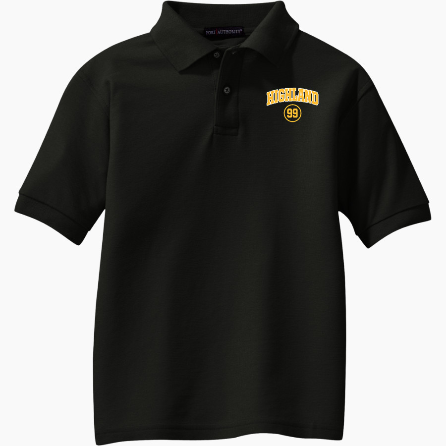 HIGHLAND HIGH SCHOOL HUSKIES Port Authority Youth Silk Touch Polo