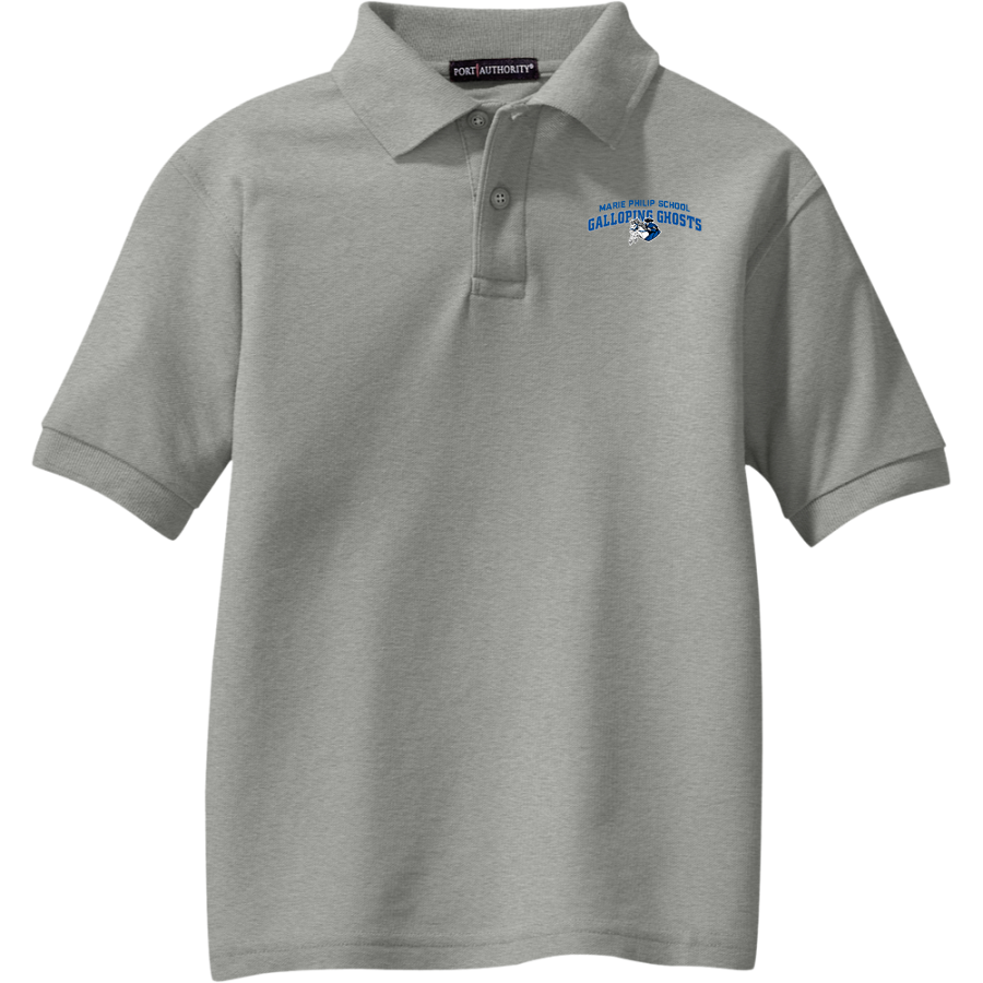Marie Philip School Galloping Ghosts <span class="pdp-name-mascot">Marie Philip School Galloping Ghosts</span> Port Authority Youth Silk Touch Polo