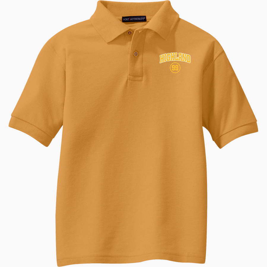 HIGHLAND HIGH SCHOOL HUSKIES Port Authority Youth Silk Touch Polo