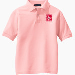 Milton Eagles Port Authority Youth Silk Touch Polo Front Thumbnail