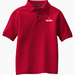 SARATOGA HIGH SCHOOL FALCONS Port Authority Youth Silk Touch Polo Front Thumbnail