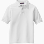 Benedictine University Mesa Redhawks Port Authority Youth Silk Touch Polo Front Thumbnail