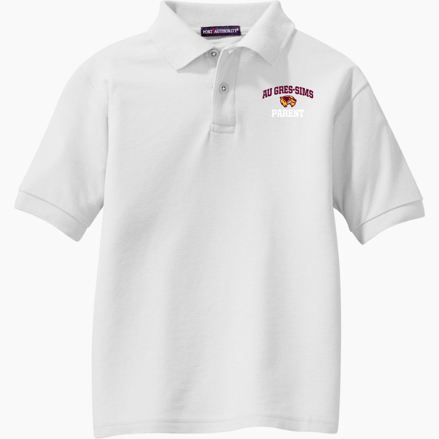 Au Gres-Sims HIGH SCHOOL WOLVERINES <span class="pdp-name-mascot">AU GRES - SIMS WOLVERINES</span> Port Authority Youth Silk Touch Polo